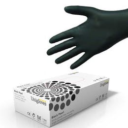 Box of 100 - Uniglove - Black Pearl Nitrile Gloves